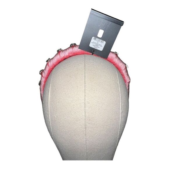 INC International Concepts Silver-Tone Rhinestone Studded Pink Headband New - Picture 3 of 6